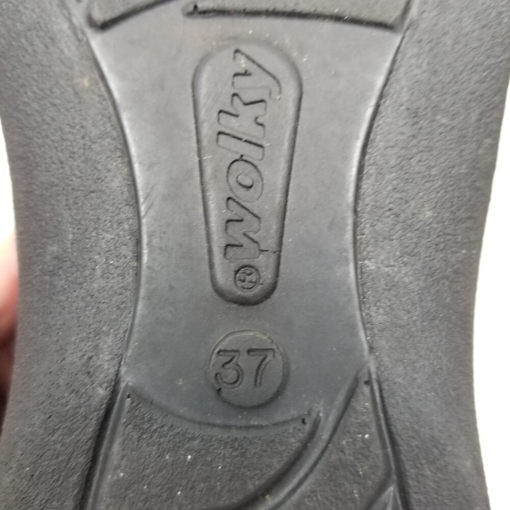 Wolky Nimes Women's Black Nubuck Leather Sandals Size 37 - Picture 10 of 10
